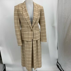 Pendleton Beige/Brown/Tan Skirt Suit Set